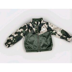NIKE Jacket Toddlers Size 12 Month Green Camouflage Therma‎ Dri Fit Full Zip 12M